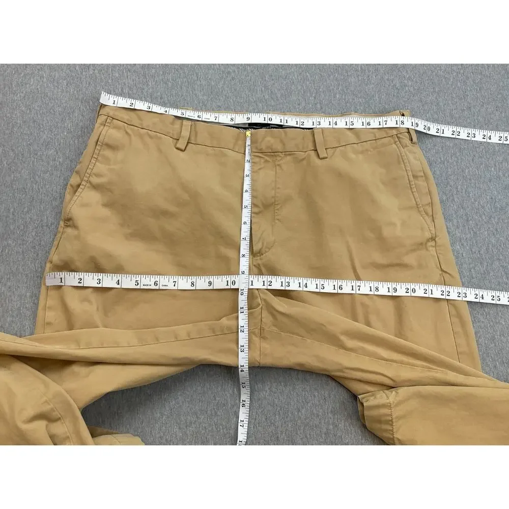 Banana Republic Pants Mens 38 x 32 Khaki 100% Cotton Emerson Chino Flat‎ Front